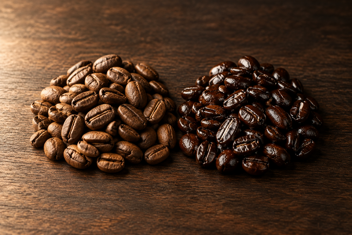 Warum sind manche Kaffeebohnen fettig?