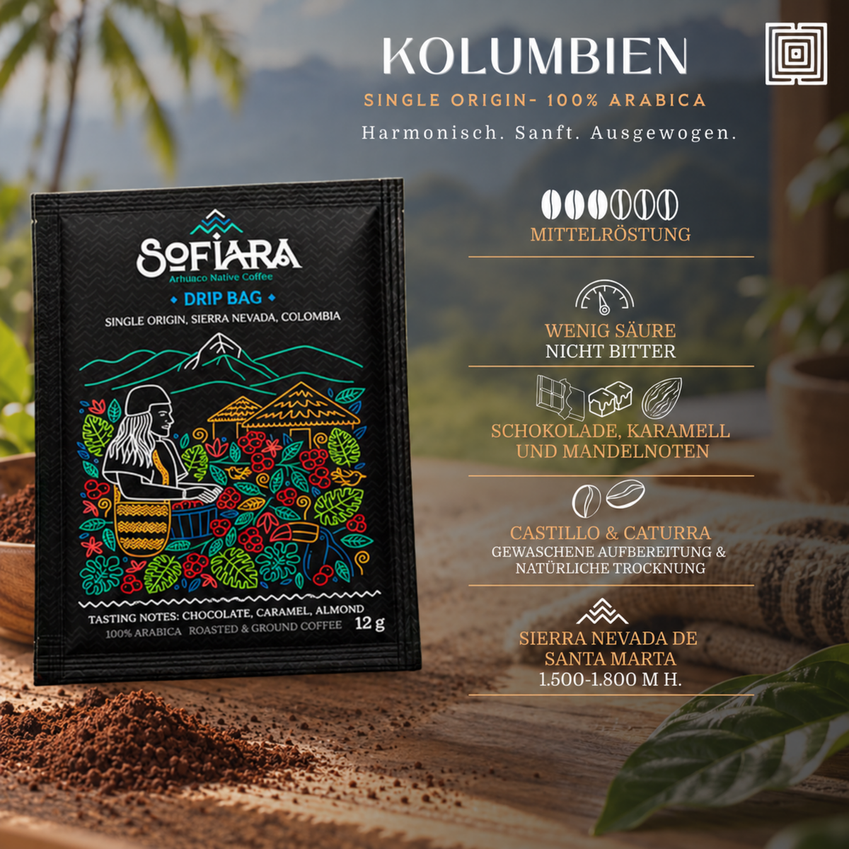 Sofiara Drip Coffee Ritual Set | 7 Drip Bags & Thermobecher 360 ml