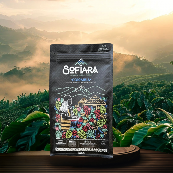 Sofiara Arhuaco Native Coffee – 500g Single-Origin Colombian Coffee Beans | Medium Roast, Chocolate, Caramel & Almond Flavor - Image 3